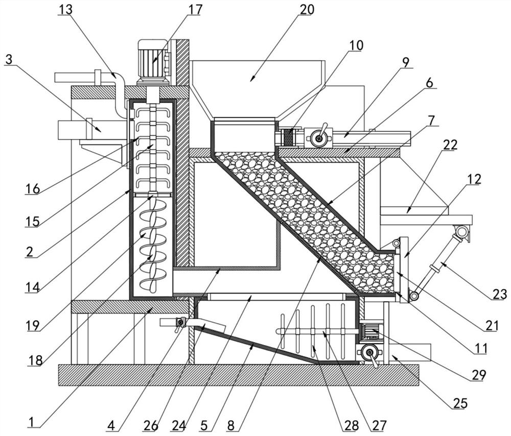 Filtering device for recycling coal chemical industry waste and filtering method of filtering device