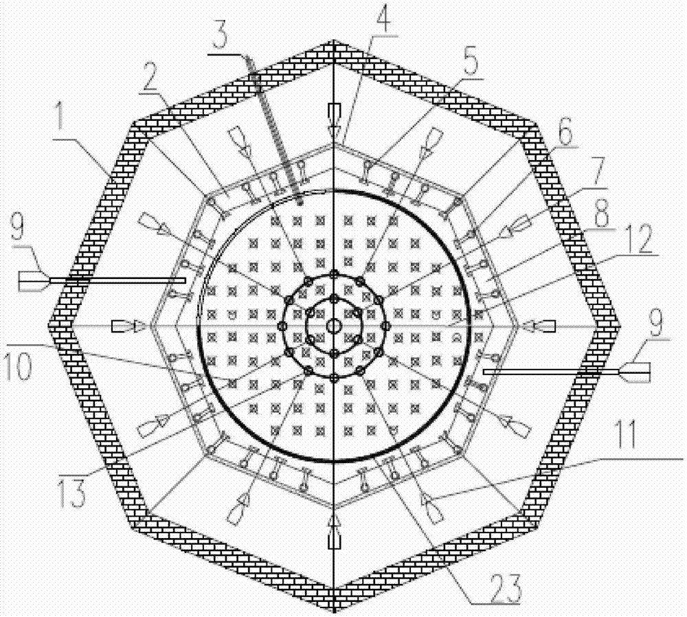 Ground waste gas incineration flare device