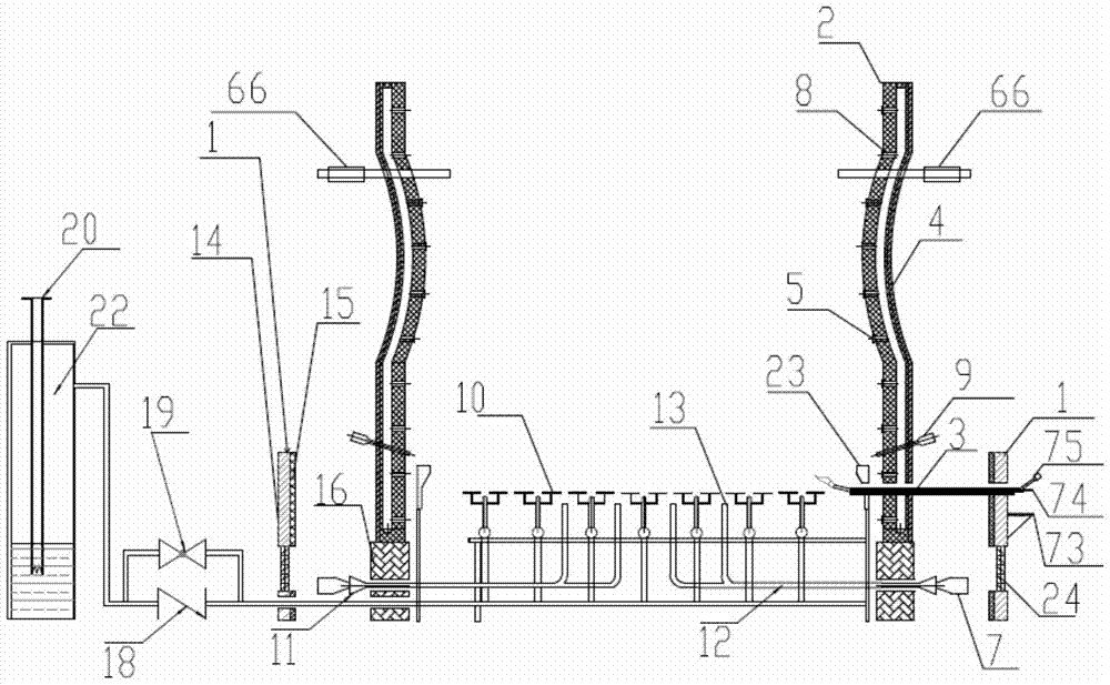 Ground waste gas incineration flare device