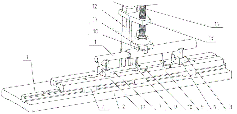A straightening device for an automobile transmission shaft