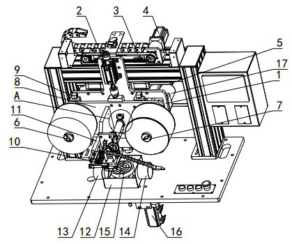 Wafer glass powder wiping device