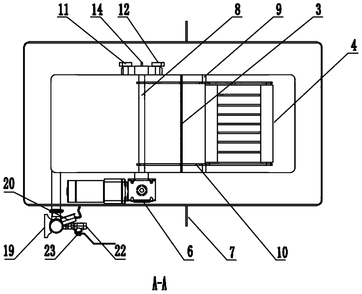 Biological safety-type automatic liquid groove conveying window