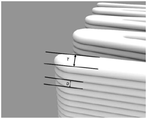 Wavy electromagnetic wave absorbing concrete structure based on 3 D printing