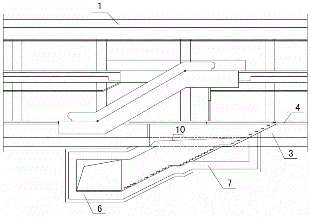 Construction method for implementing transfer between platform floor of existing subway station and platform floor of new subway station