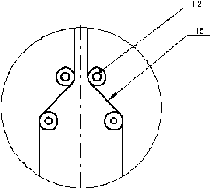Internal-suspension internal-wire-drawing double-rocker 360-degree rotating pole