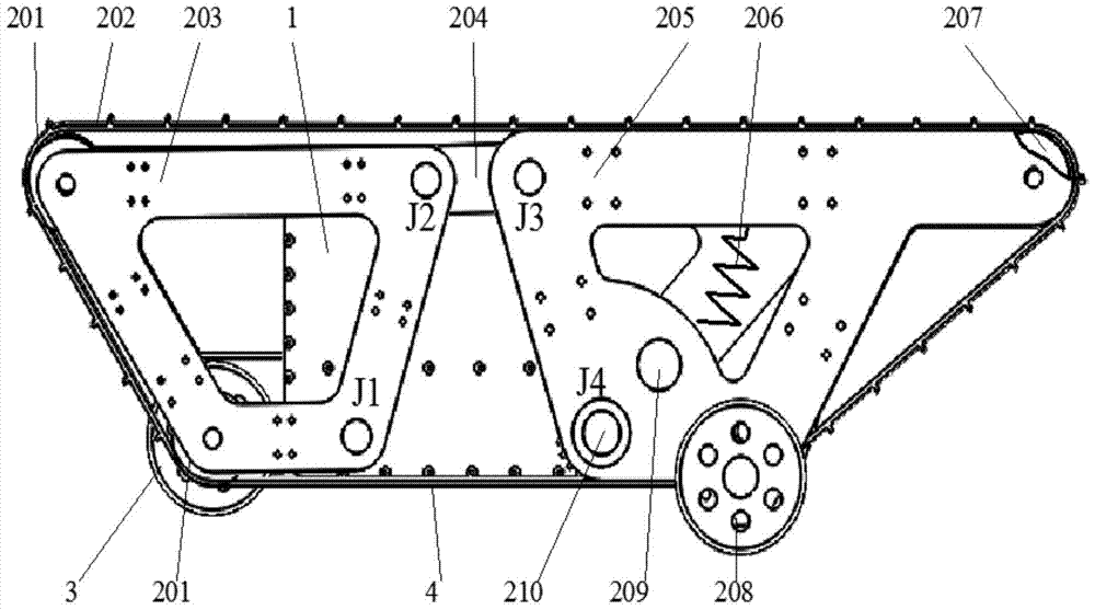 Tracked deformable robot mobile platform