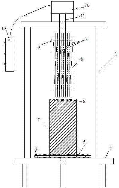 Hard clay undisturbed three-axis sample preparation device and using method thereof