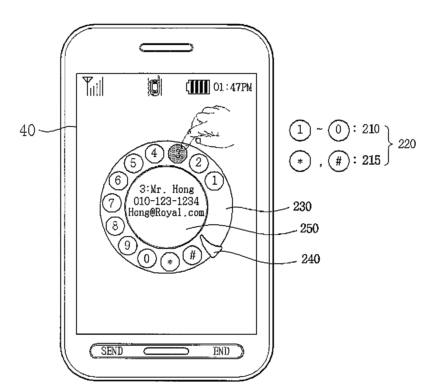 Executing functions through touch input device