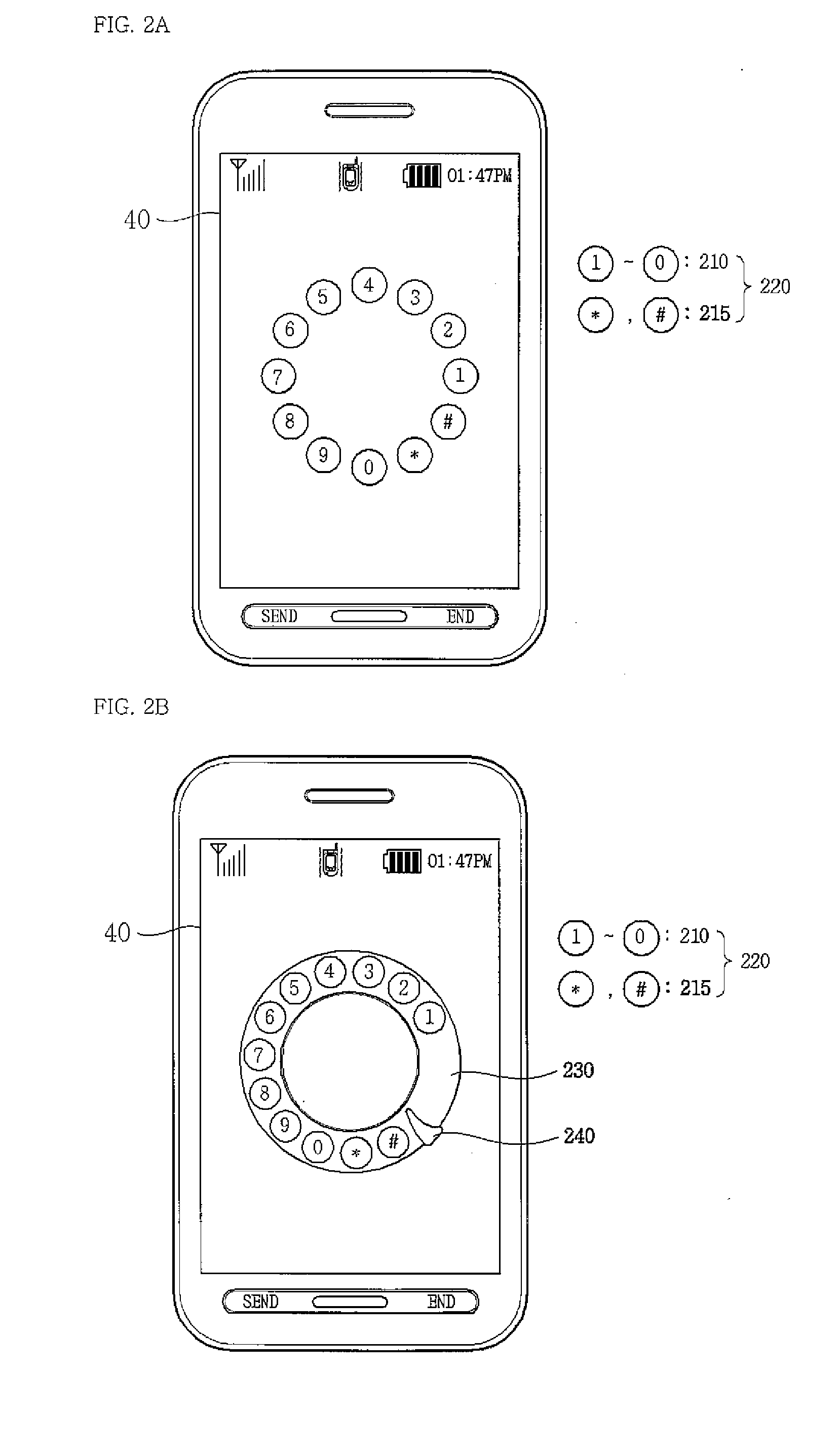 Executing functions through touch input device