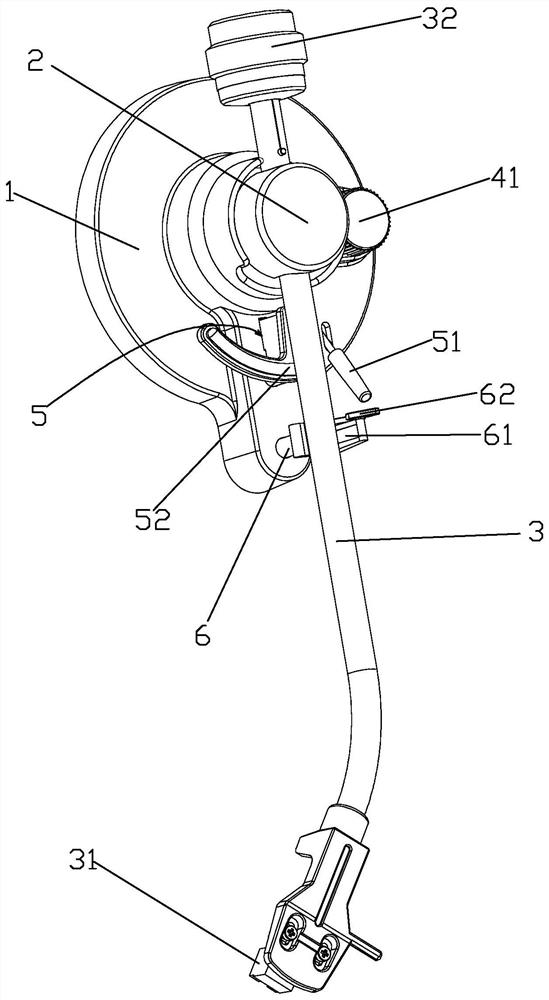 Adjusting structure of sound arm support