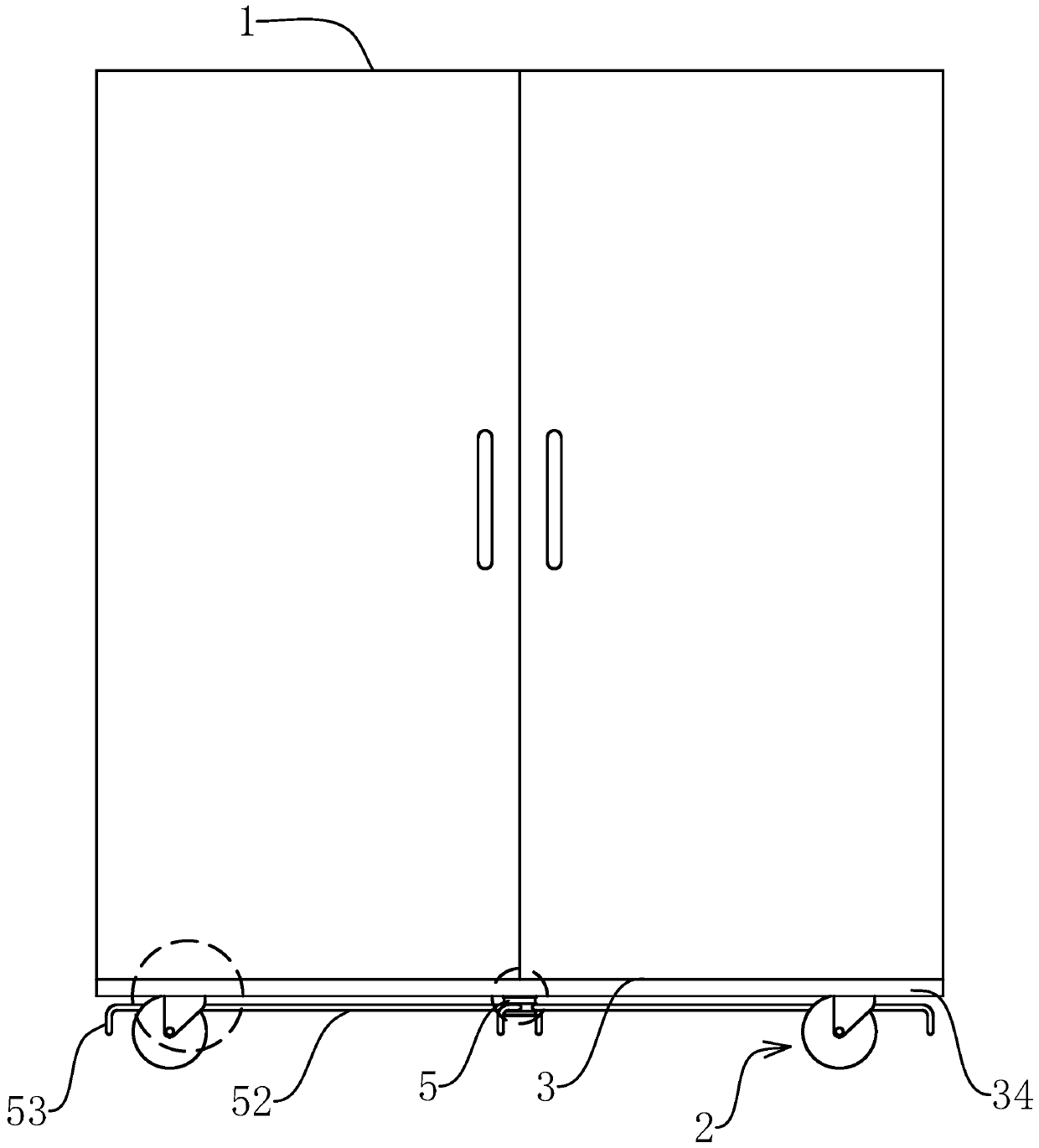 Linkage type equipment cabinet base structure - Eureka | Patsnap