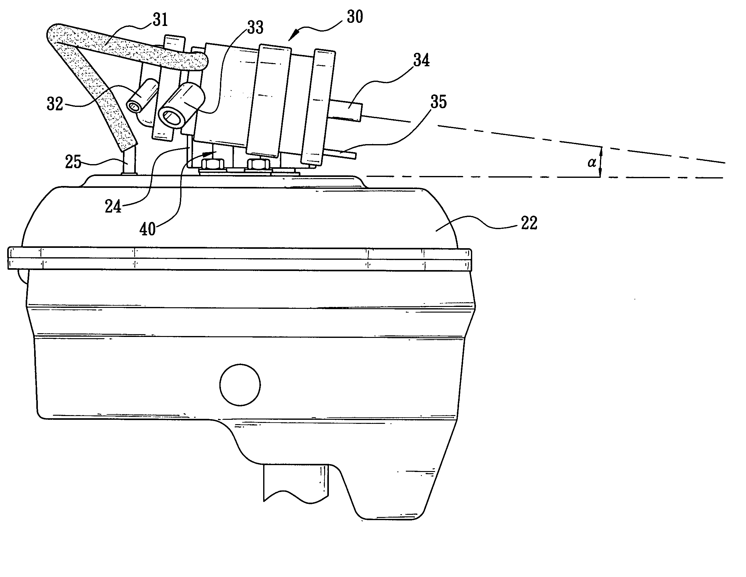 Gas filtering and recirculating device for general machine