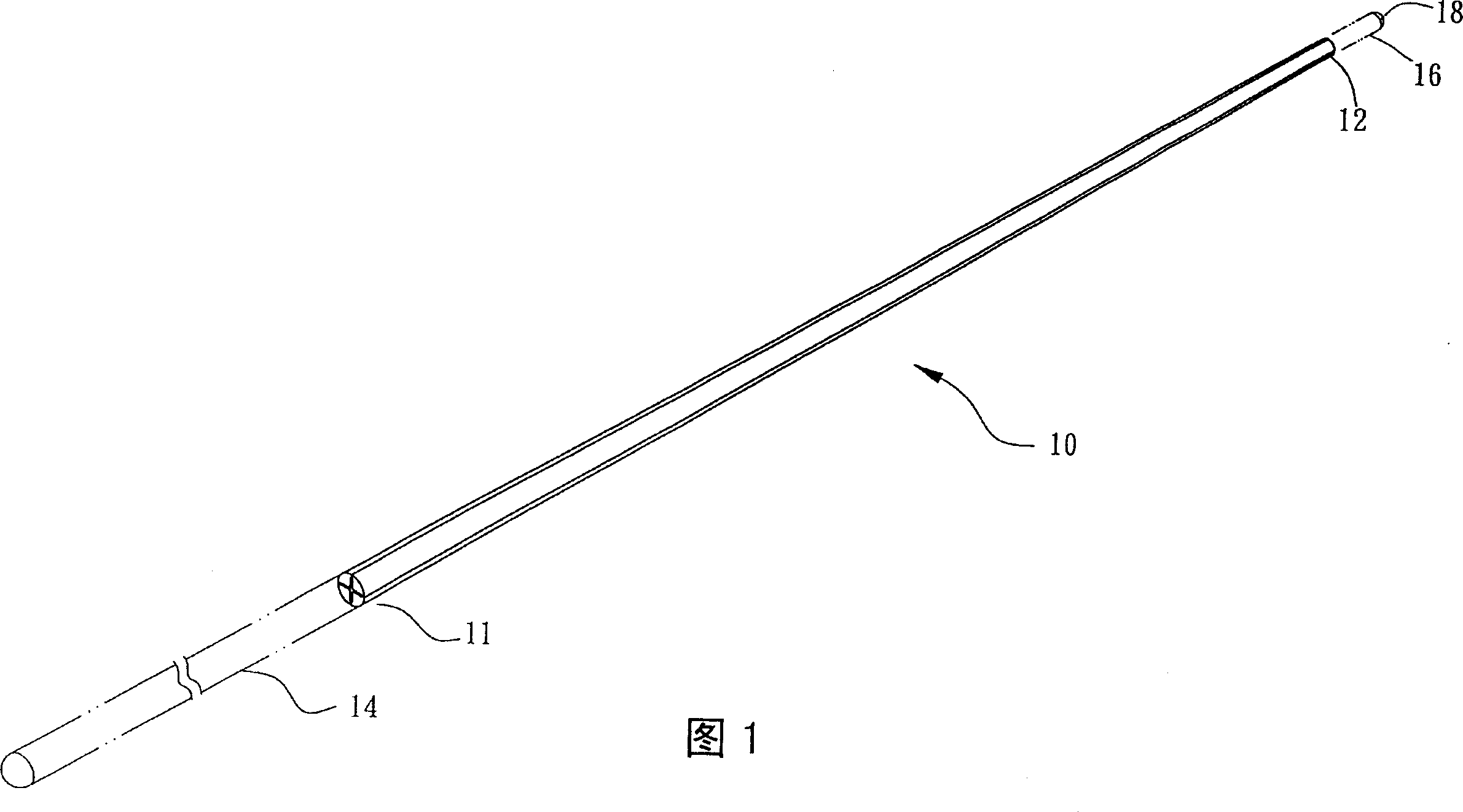 Shaft of ball colliding rod