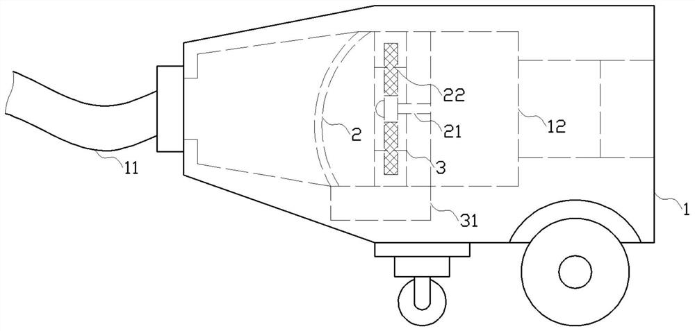 Centrifugal water removal automatic cleaning dust removal device