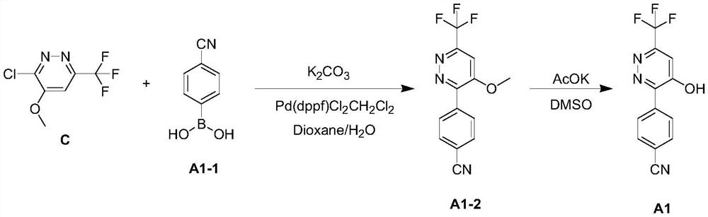 Herbicidal composition containing 3-aryl-6-trifluoromethylpyridazinol compound, and application thereof