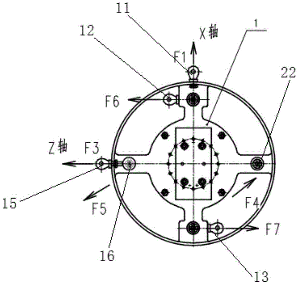 Vector thrust loading device for attitude control engine