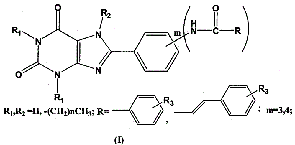 Preparation and application of 8-phenylxanthine derivatives
