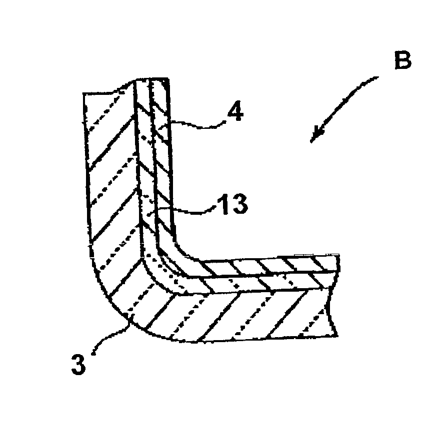 Multilayer structured quartz glass crucible and method for producing the same