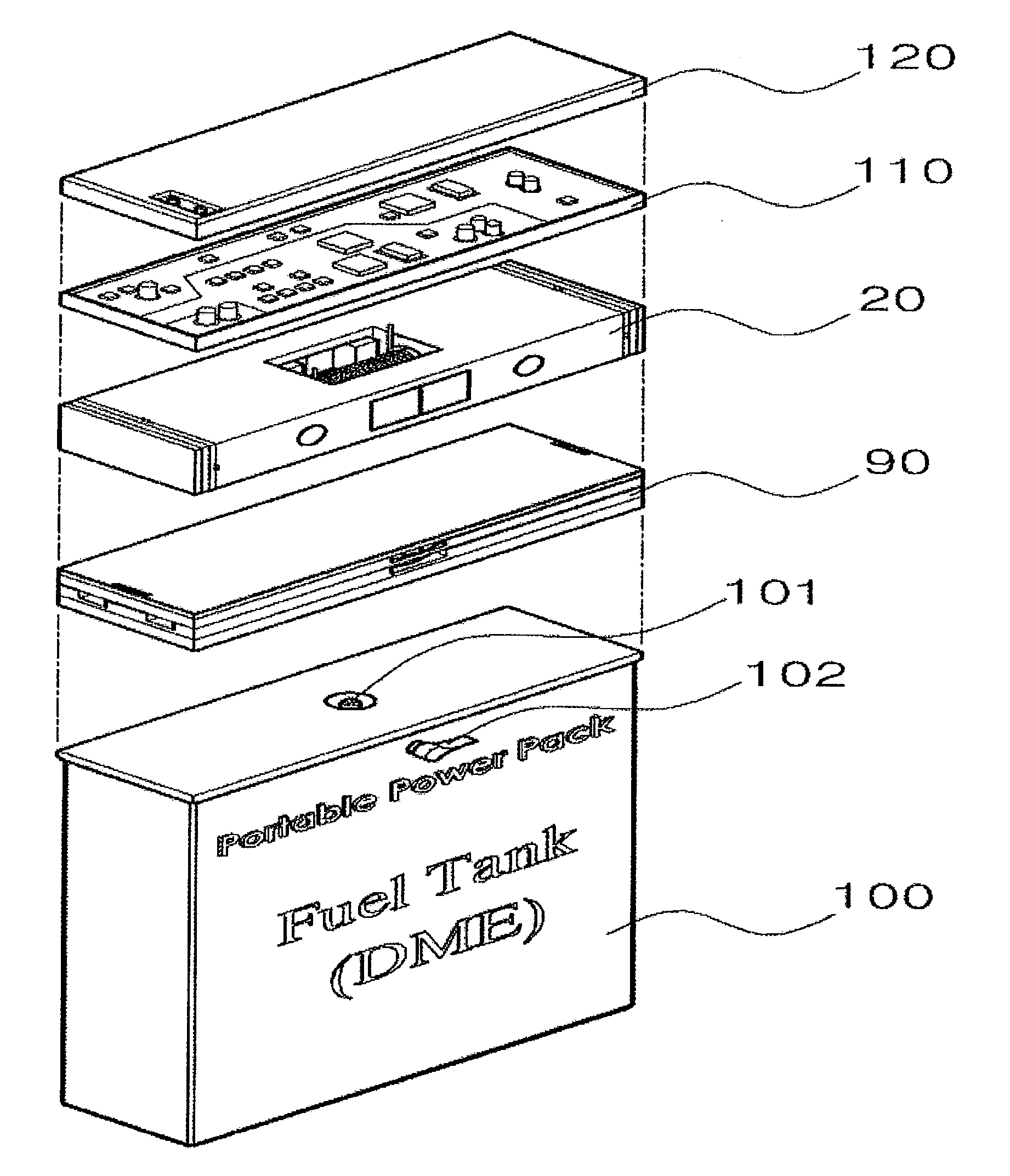 Portable power pack, fuel/air supply for the portable power pack, uniflow scavenging micro-engine for the portable power pack and operation method thereof