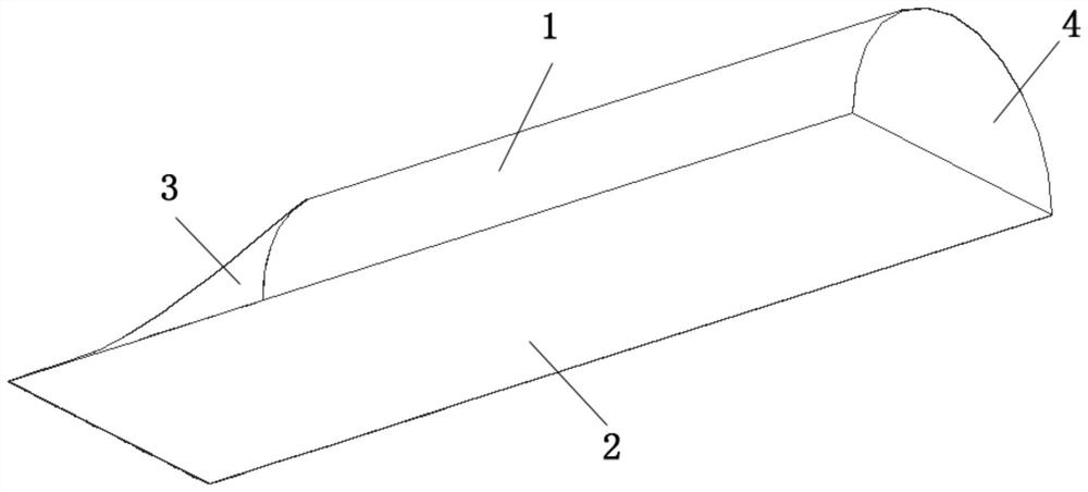 A concrete solid drainage device, mold and construction method