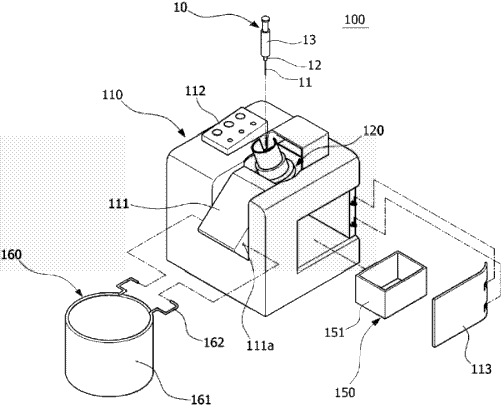 Device for automatically separating and recollecting syringe needle
