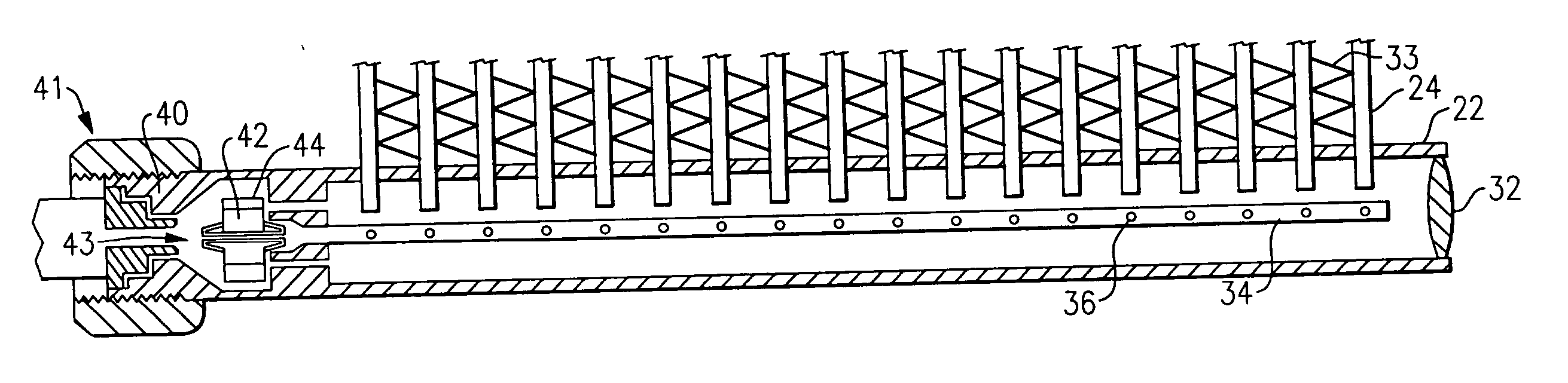 Tube Insert and Bi-Flow Arrangement for a Header of a Heat Pump