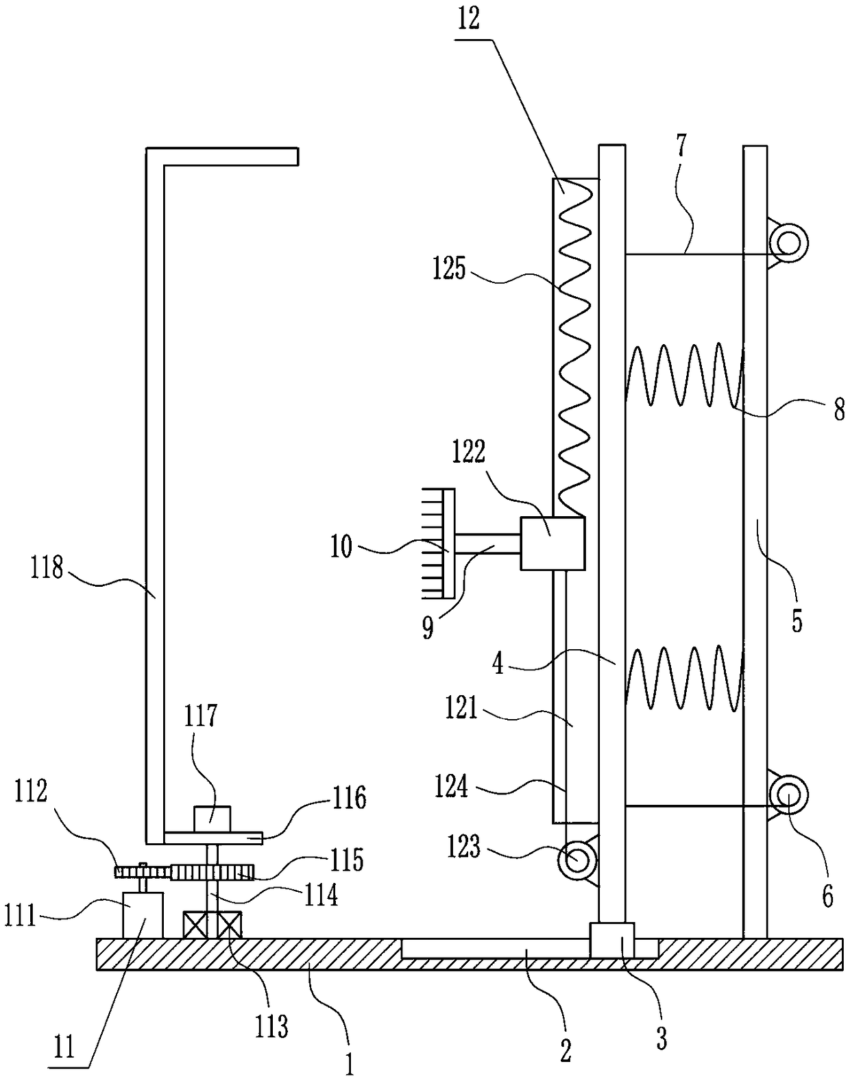 A kind of equipment for rapid derusting of steel bars for construction