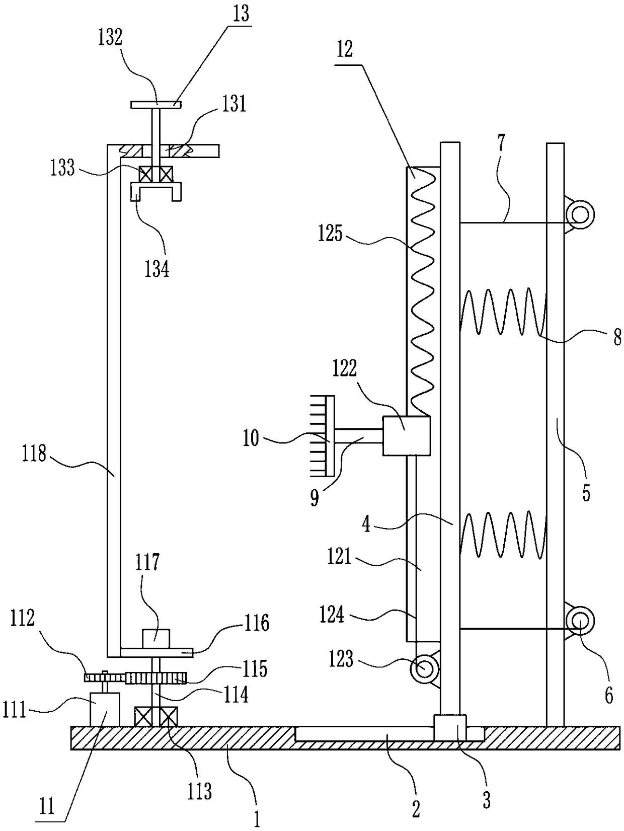 A kind of equipment for rapid derusting of steel bars for construction