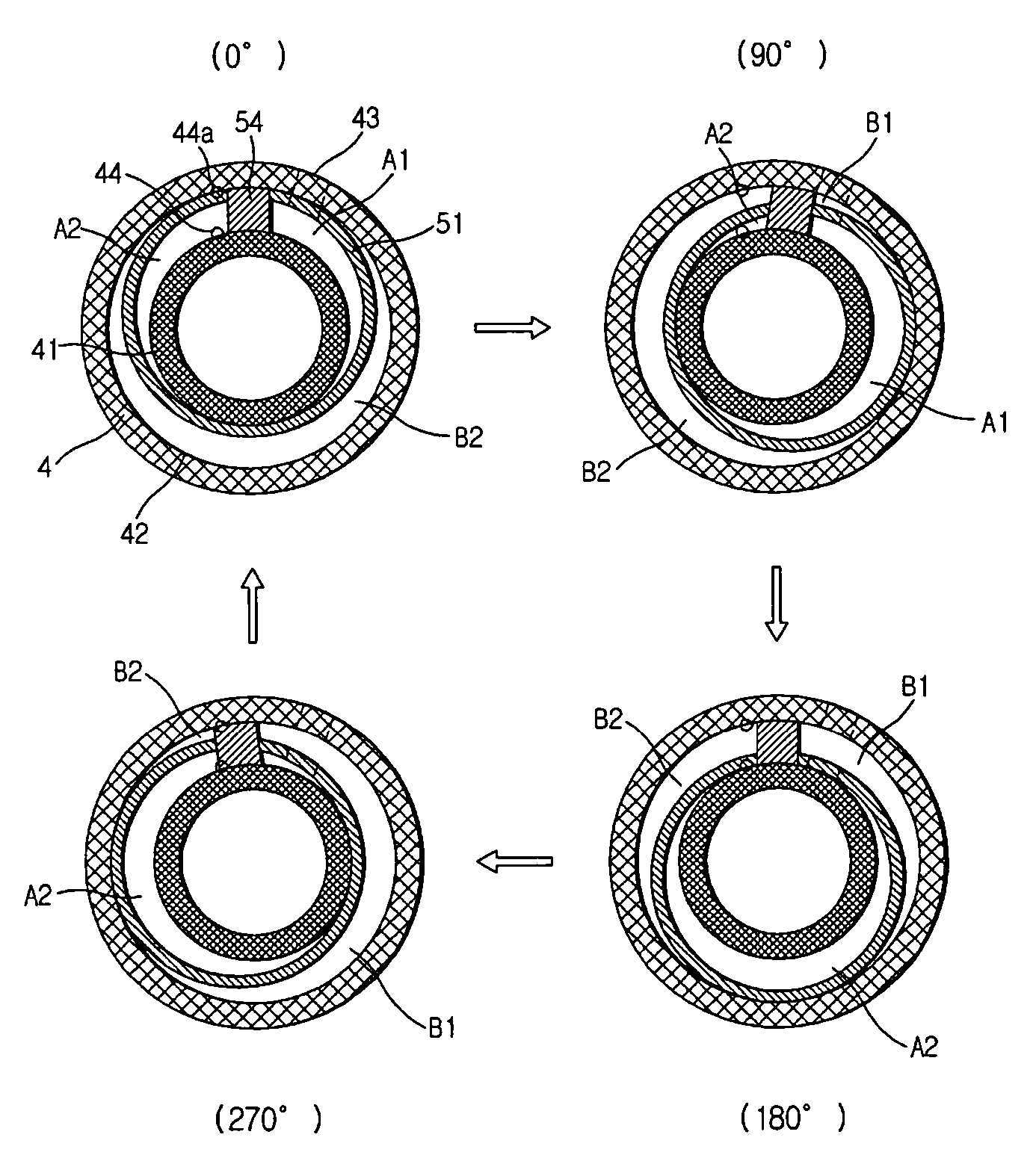 Variable capacity type orbiting vane compressor