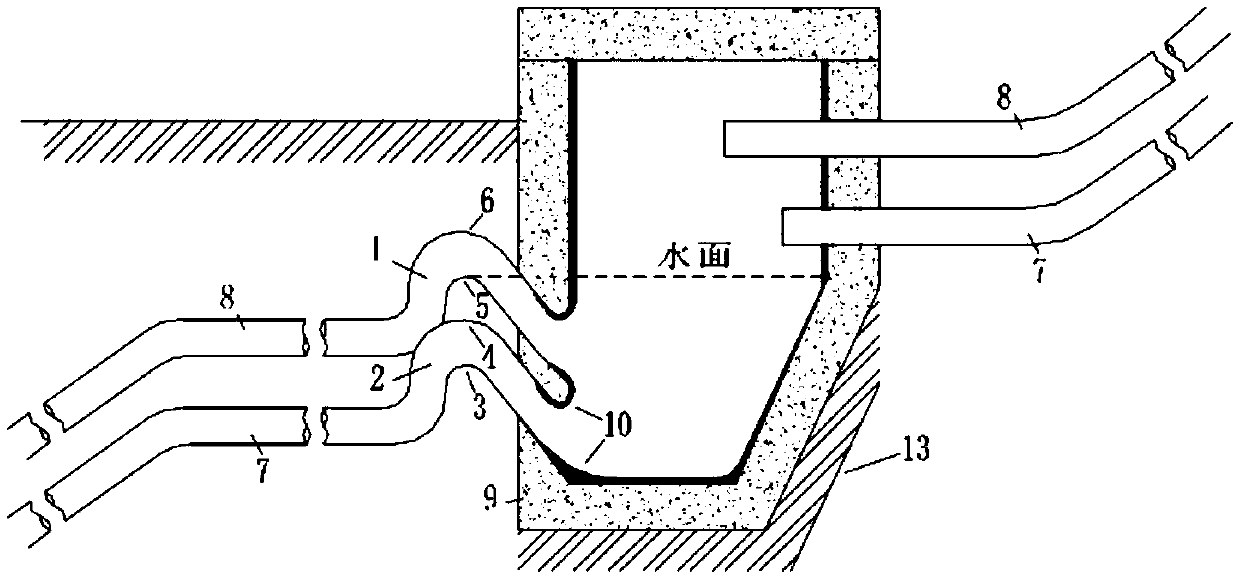 Water drainage system of loess gully bridge site