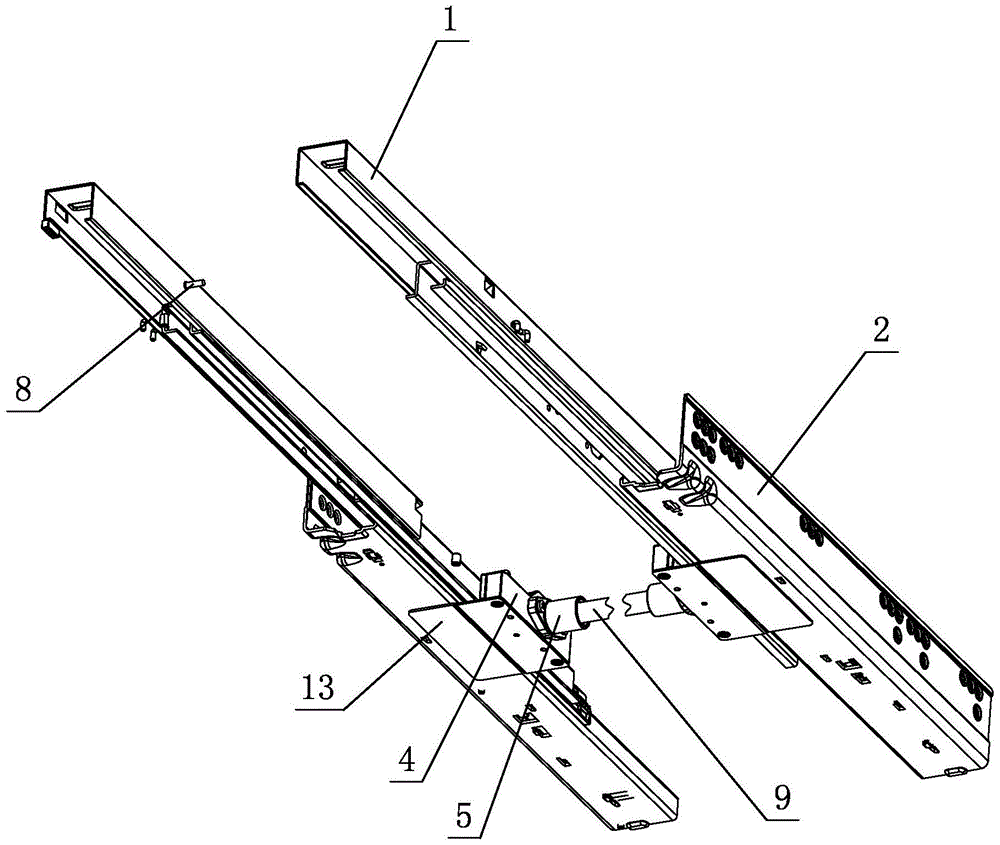 An Auxiliary Stabilizing Mechanism of a Drawer Slide Rail Synchronization Device