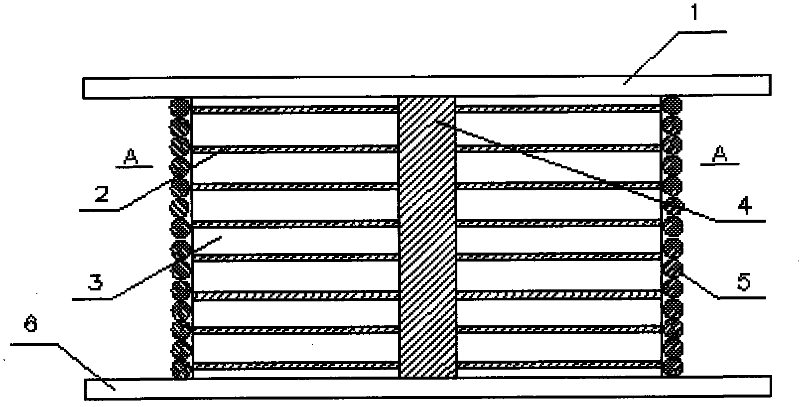 Soft steel core rubber mat-steel spring combined seismic isolation supporting seat