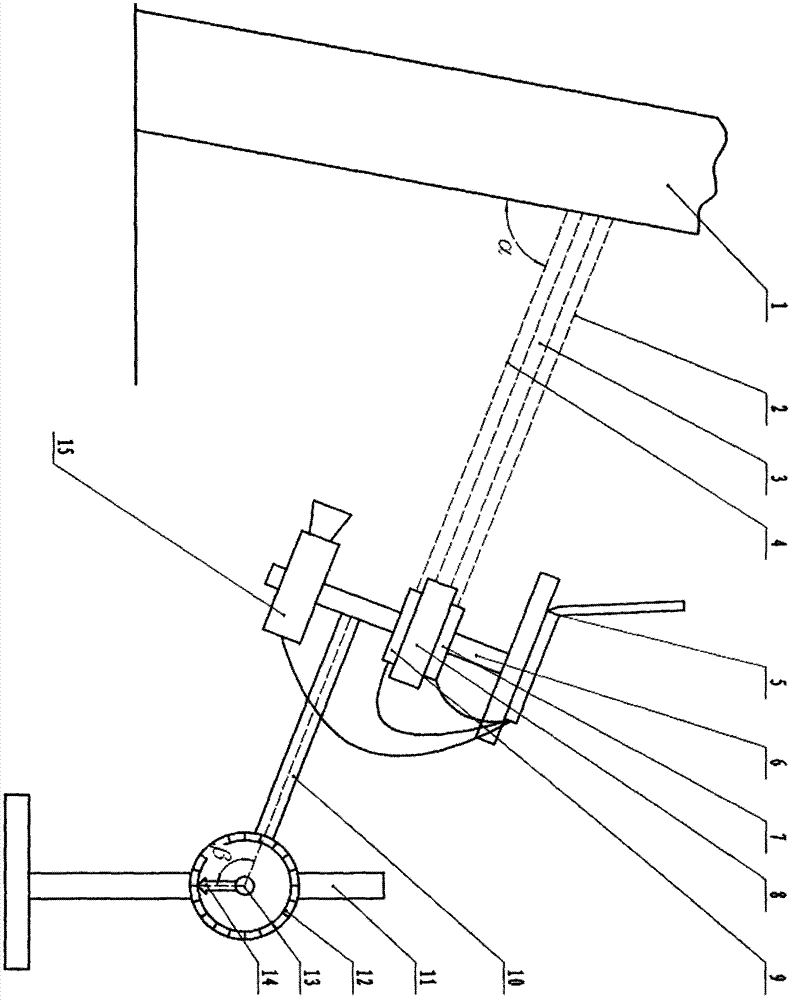 Standing wood diameter detection device based on laser and visual technology