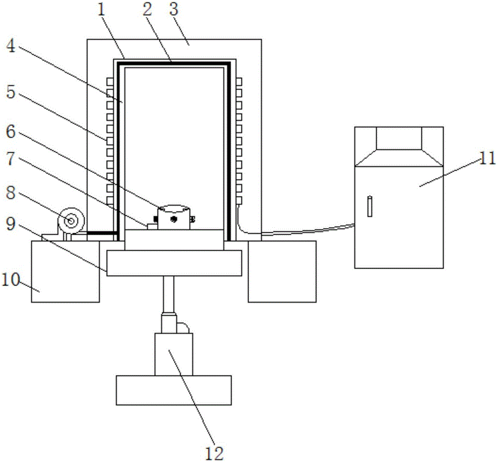 Heating electric furnace with medium-frequency control touch screen