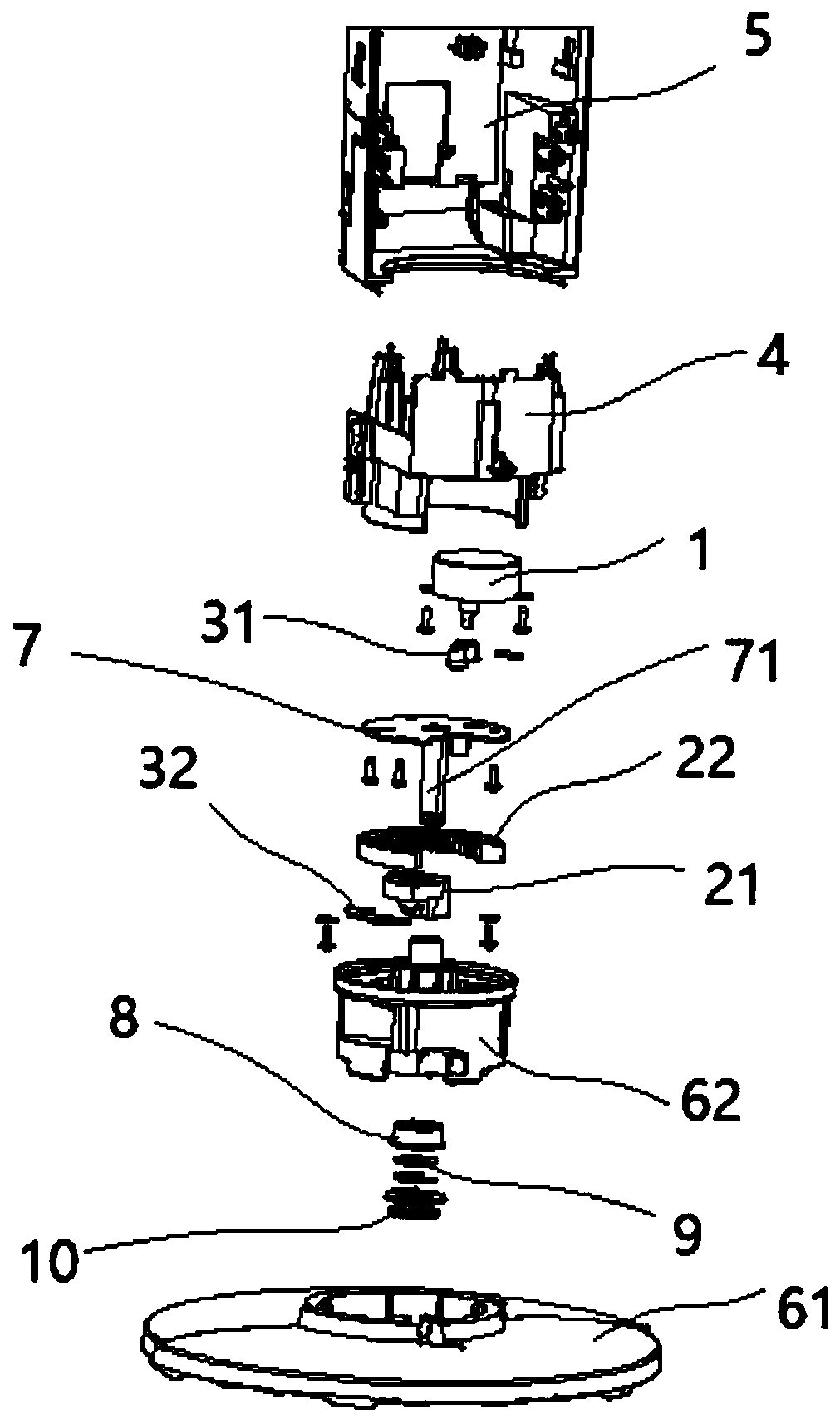 Head shaking mechanism and device with head shaking mechanism