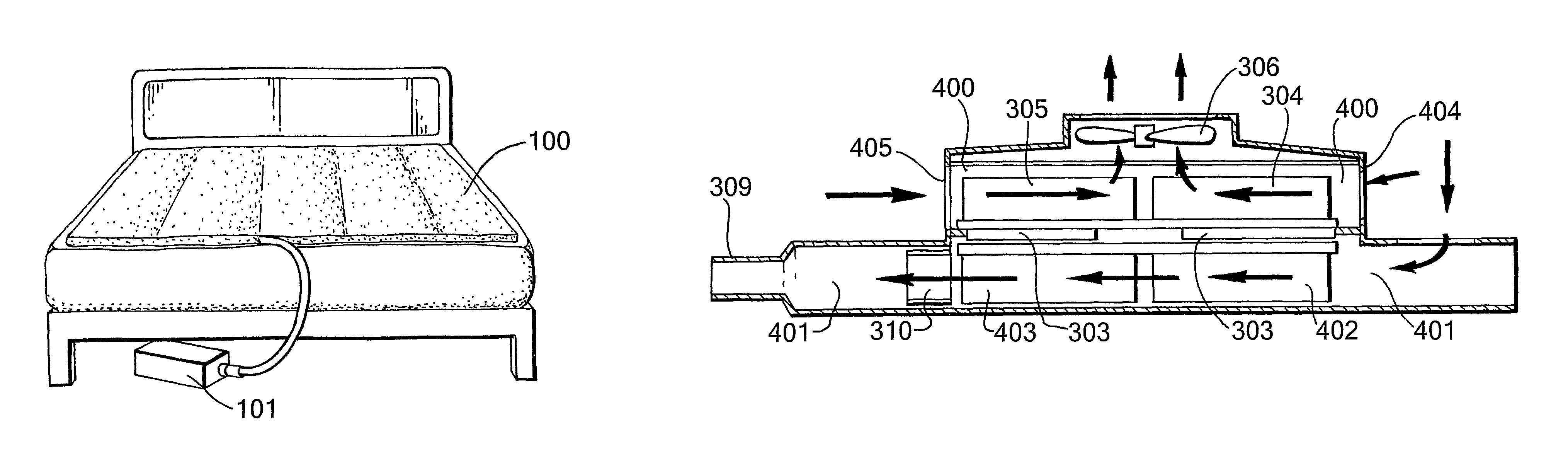 Device for temperature conditioning an air supply