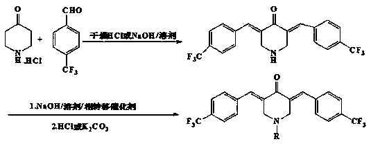 3,5-Dibenzylidene-4-Piperidinone Derivative for Antitumor and Preparation Method thereof