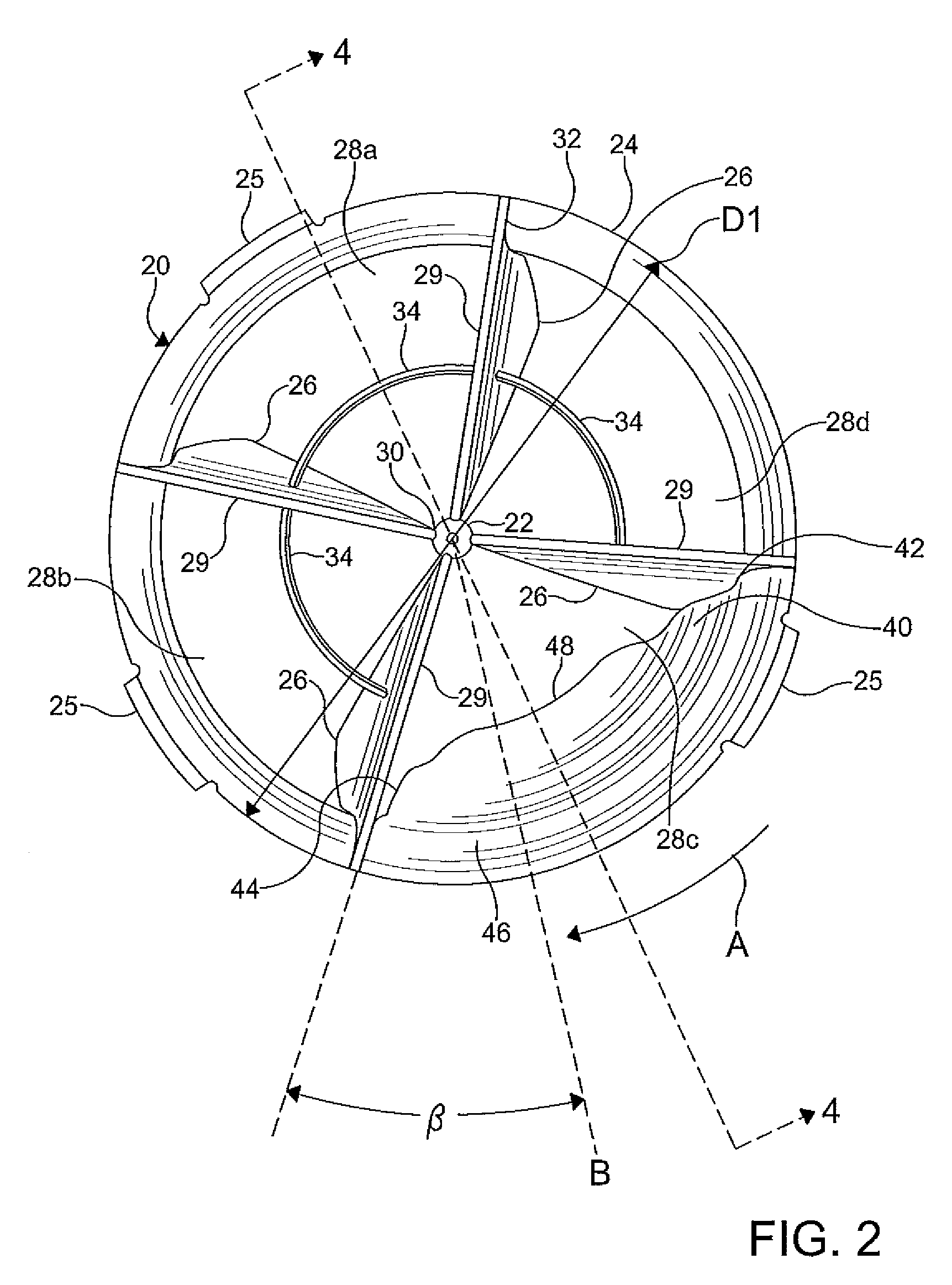 Guide device for a centrifugal blower