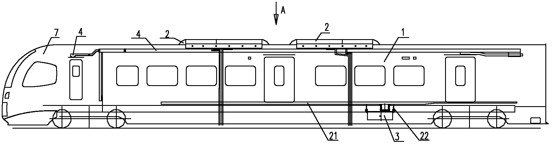 Air-conditioner air duct system used for intercity motor train unit