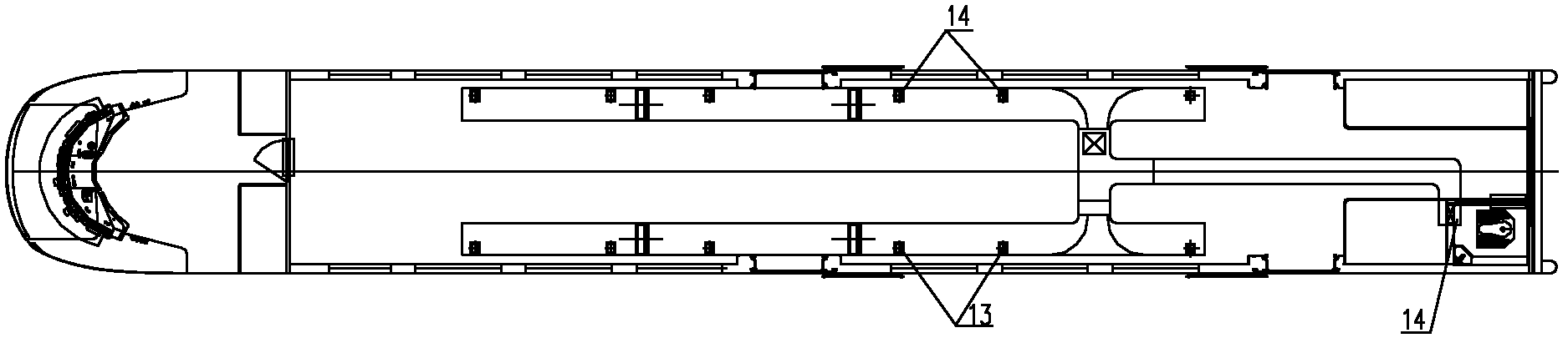Air-conditioner air duct system used for intercity motor train unit