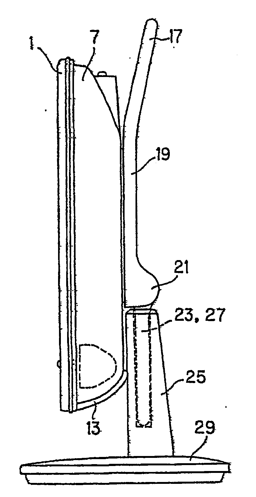 Thin display device and method of pulling out display part