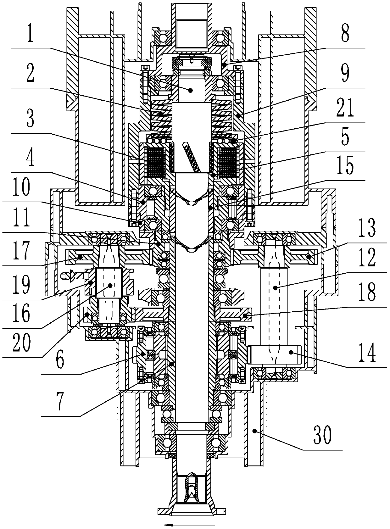 Full-mechanical self-adaptive automatic transmission with reverse gear function