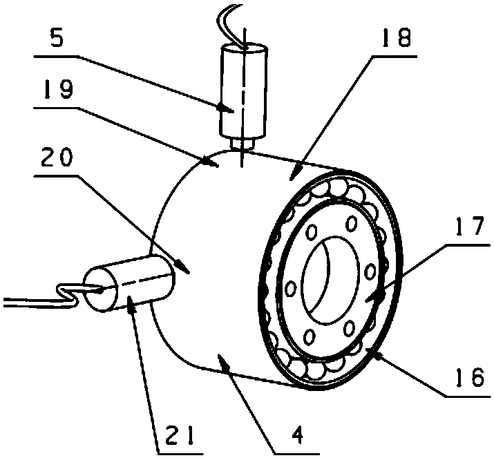 A device for testing the fatigue life of flexible bearings with dynamic loading