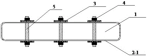 Device and method for reinforcing concrete shear wall by FRP (fiber reinforced plastics)