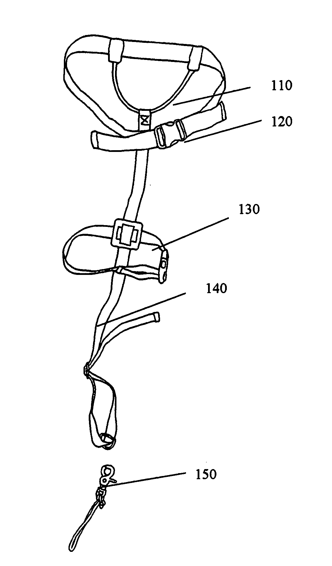 Device for supporting a snowboard during use