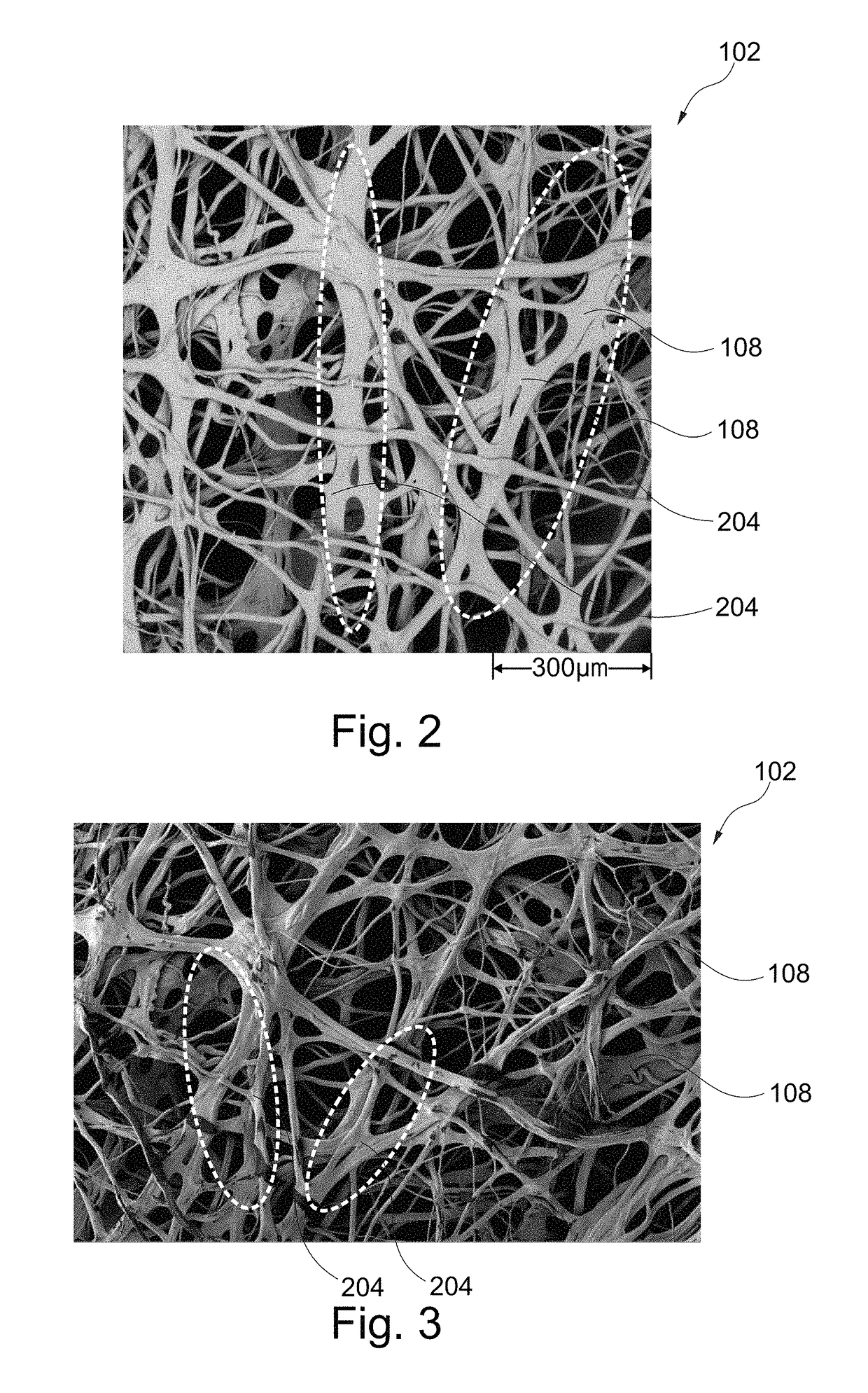 Nonwoven cellulose fiber fabric with fiber diameter distribution