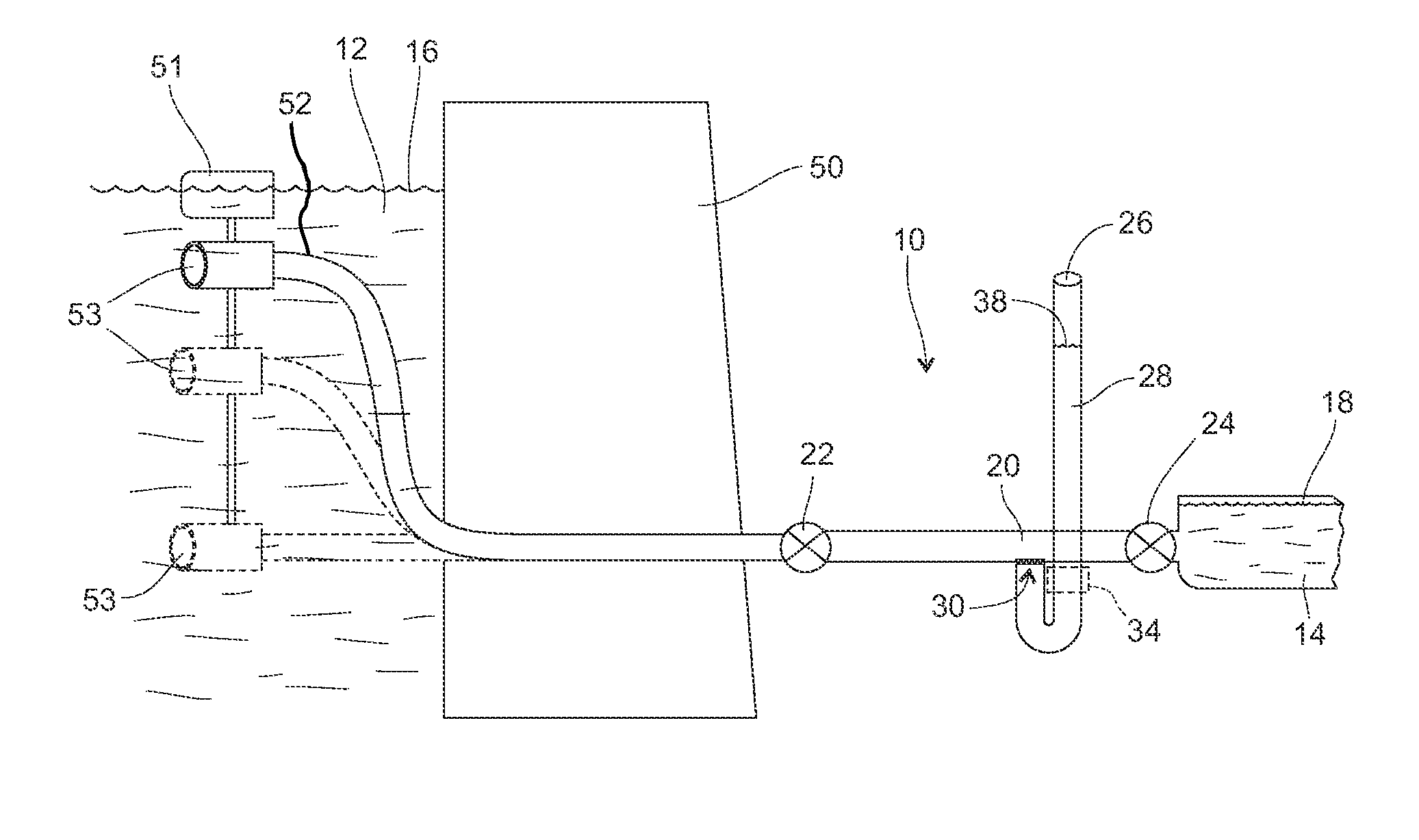 Fish passage apparatus with variable inlets and method
