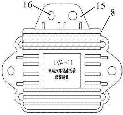 Multi-functional low-speed sound simulating reminder device for pure electric vehicle