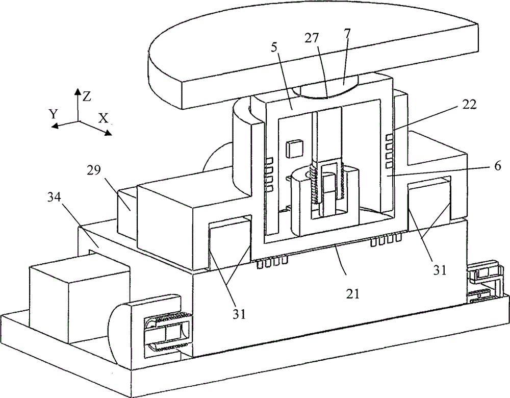 Double-layer orthogonal air floatation decoupling and air floatation ball bearing angular decoupling electromagnetic damping vibration isolator