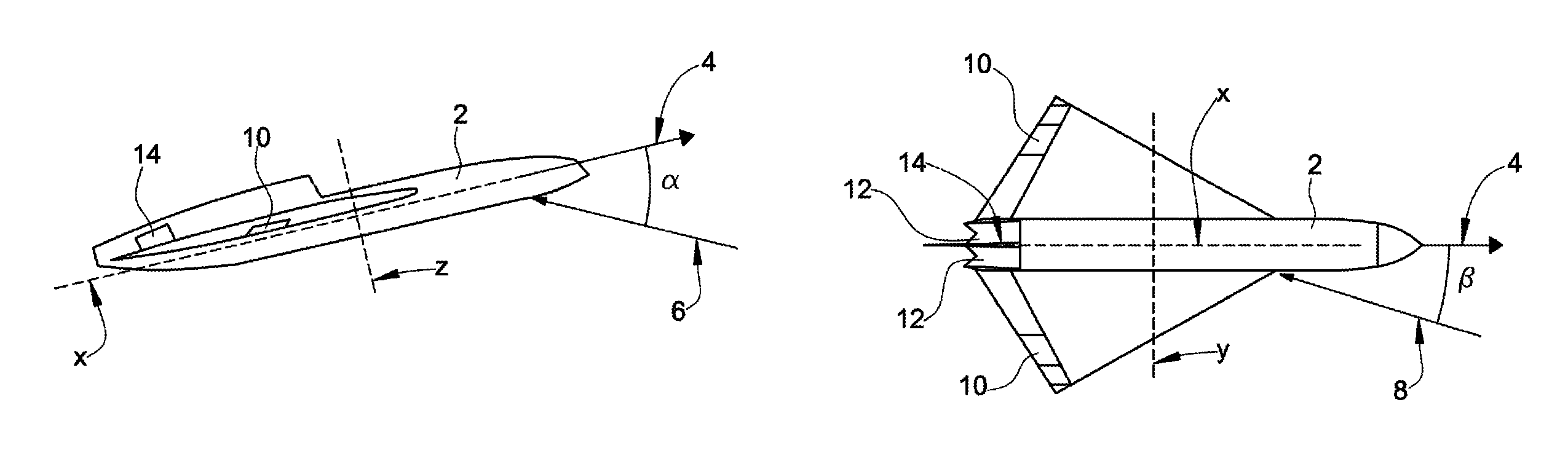 Method of estimating an angle of attack and an angle of sideslip of an aircraft